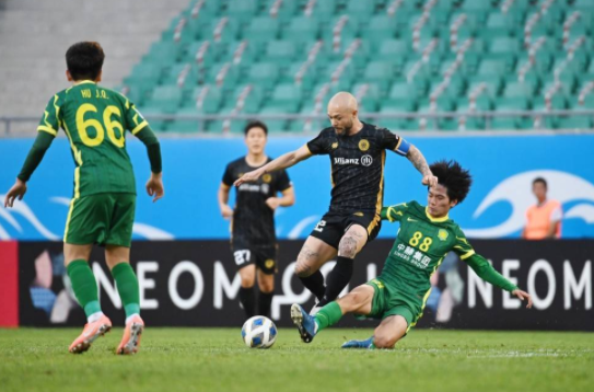 亚冠-北京国安1-1联城FC 施勒克破门梁少文任意球扳平