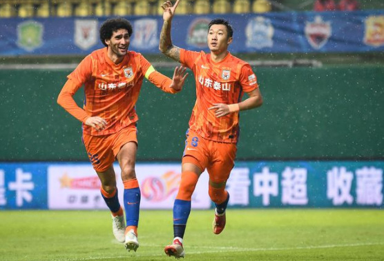 中超-山东泰山4-2深圳取3连胜 费莱尼2球徐新世界波