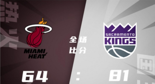 NBA加州赛-国王81-64轻取热火 埃利斯17分科塔14分斯玛特12分