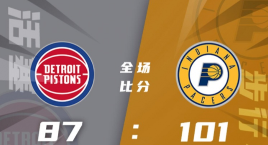 NBA夏联-曾凡博2分 马瑟林20+5 伯海姆18分 步行者101-87力克活塞