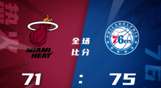 NBA夏联-奎因16+5 泰勒-贝14分 斯玛特20分 76人75-71险胜热火