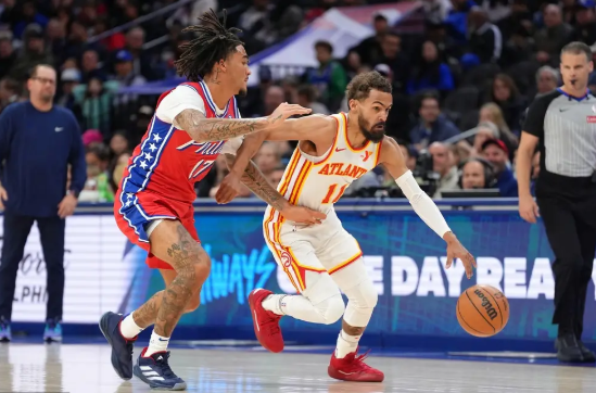 NBA-特雷-杨36+11 勒维尔31分 老鹰客场轻取76人